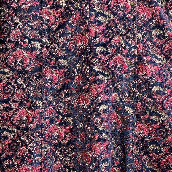 *RARE* FREE PEOPLE NWT Long Red & Purple Floral Jacket Coat Trench — Medium - Picture 7 of 14